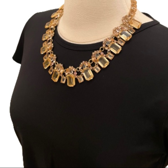 J Crew Cluster Drop Stone Necklace - Picture 4 of 13